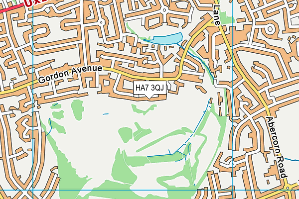 HA7 3QJ map - OS VectorMap District (Ordnance Survey)