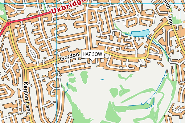 HA7 3QW map - OS VectorMap District (Ordnance Survey) HA7 3QW map - OS VectorMap District (Ordnance Survey)