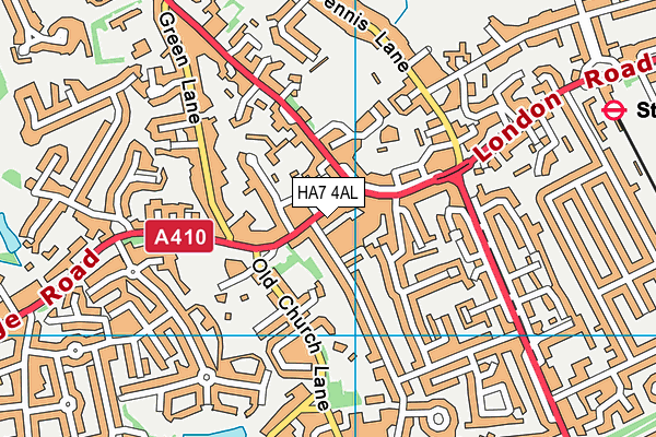 HA7 4AL map - OS VectorMap District (Ordnance Survey) HA7 4AL map - OS VectorMap District (Ordnance Survey)