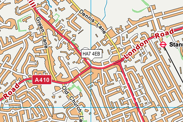 HA7 4EB map - OS VectorMap District (Ordnance Survey) HA7 4EB map - OS VectorMap District (Ordnance Survey)