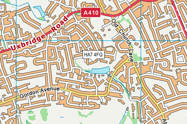 HA7 4FQ map - OS VectorMap District (Ordnance Survey)