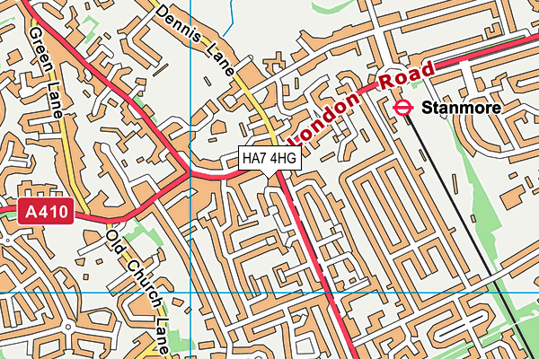 HA7 4HG map - OS VectorMap District (Ordnance Survey) HA7 4HG map - OS VectorMap District (Ordnance Survey)