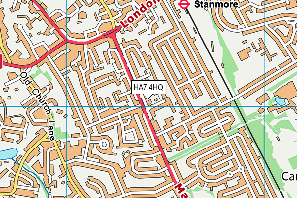 HA7 4HQ map - OS VectorMap District (Ordnance Survey)