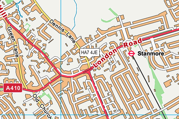 HA7 4JE map - OS VectorMap District (Ordnance Survey) HA7 4JE map - OS VectorMap District (Ordnance Survey)
