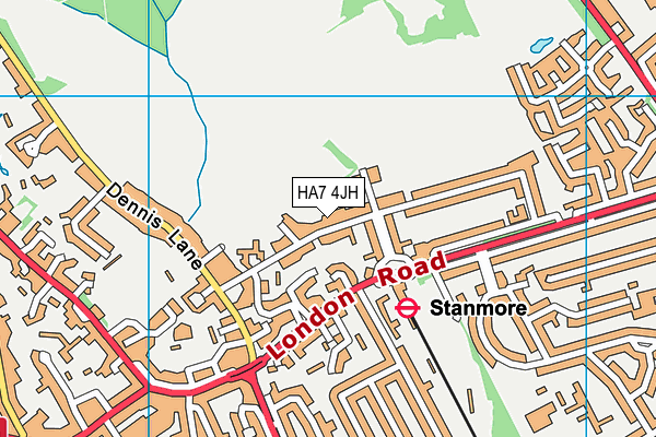 HA7 4JH map - OS VectorMap District (Ordnance Survey) HA7 4JH map - OS VectorMap District (Ordnance Survey)