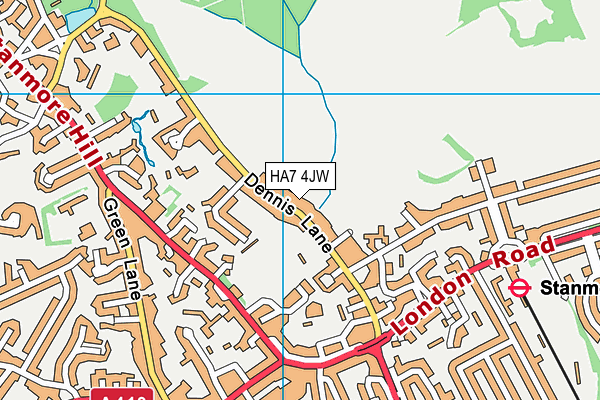 HA7 4JW map - OS VectorMap District (Ordnance Survey) HA7 4JW map - OS VectorMap District (Ordnance Survey)