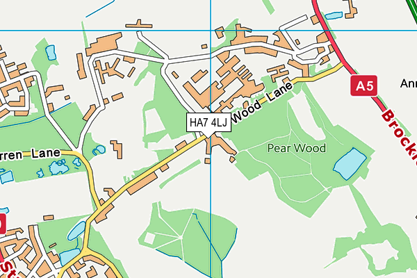 HA7 4LJ map - OS VectorMap District (Ordnance Survey) HA7 4LJ map - OS VectorMap District (Ordnance Survey)