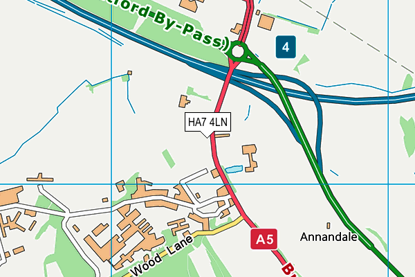 HA7 4LN map - OS VectorMap District (Ordnance Survey) HA7 4LN map - OS VectorMap District (Ordnance Survey)