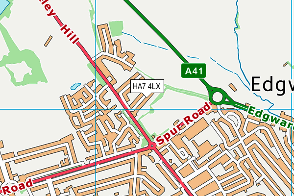 HA7 4LX map - OS VectorMap District (Ordnance Survey) HA7 4LX map - OS VectorMap District (Ordnance Survey)