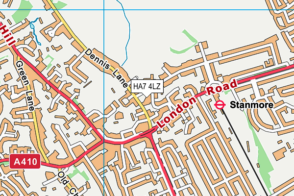 HA7 4LZ map - OS VectorMap District (Ordnance Survey) HA7 4LZ map - OS VectorMap District (Ordnance Survey)