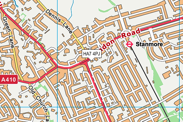 HA7 4PJ map - OS VectorMap District (Ordnance Survey) HA7 4PJ map - OS VectorMap District (Ordnance Survey)