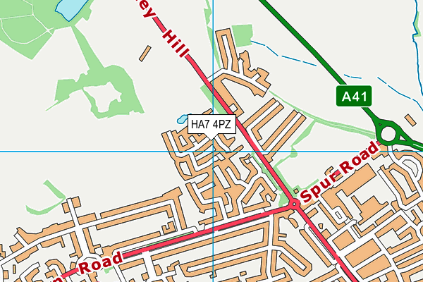 HA7 4PZ map - OS VectorMap District (Ordnance Survey) HA7 4PZ map - OS VectorMap District (Ordnance Survey)