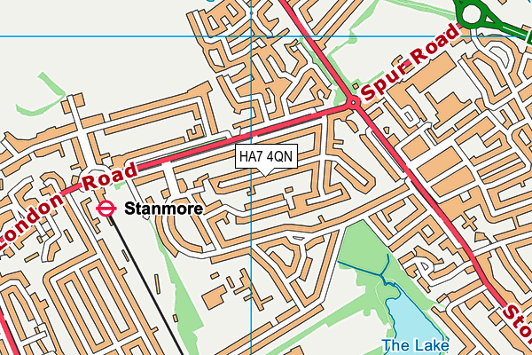 HA7 4QN map - OS VectorMap District (Ordnance Survey) HA7 4QN map - OS VectorMap District (Ordnance Survey)