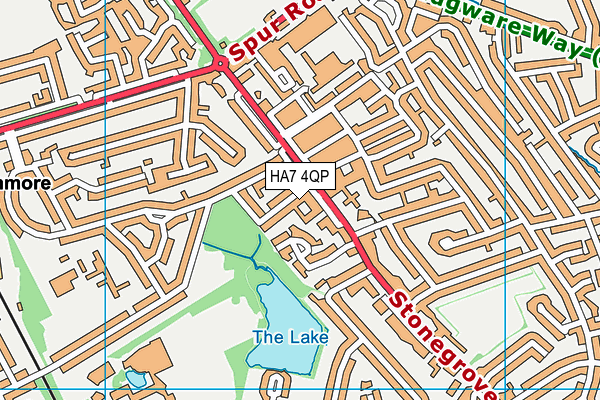 HA7 4QP map - OS VectorMap District (Ordnance Survey) HA7 4QP map - OS VectorMap District (Ordnance Survey)