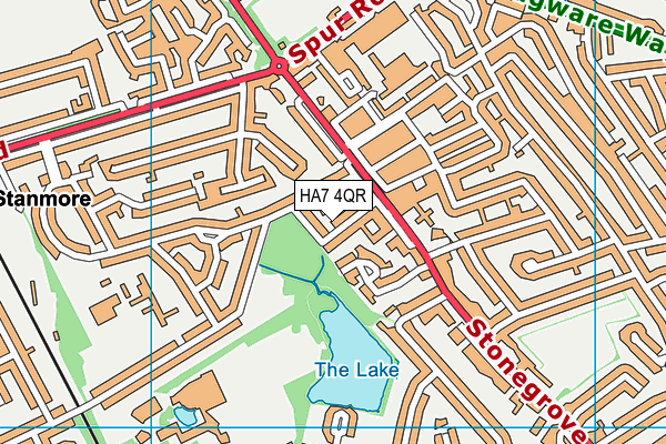 HA7 4QR map - OS VectorMap District (Ordnance Survey) HA7 4QR map - OS VectorMap District (Ordnance Survey)
