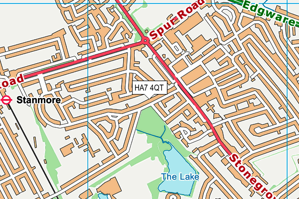 HA7 4QT map - OS VectorMap District (Ordnance Survey) HA7 4QT map - OS VectorMap District (Ordnance Survey)