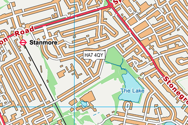 HA7 4QY map - OS VectorMap District (Ordnance Survey) HA7 4QY map - OS VectorMap District (Ordnance Survey)