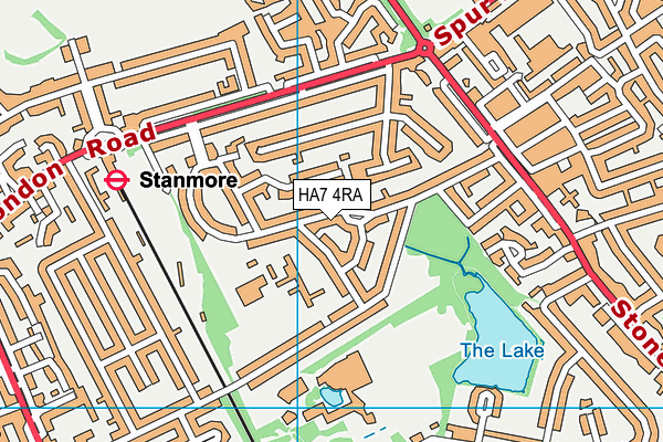 HA7 4RA map - OS VectorMap District (Ordnance Survey)