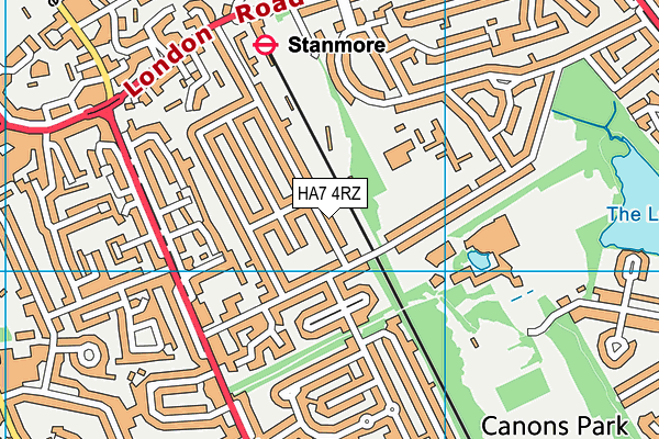 HA7 4RZ map - OS VectorMap District (Ordnance Survey) HA7 4RZ map - OS VectorMap District (Ordnance Survey)