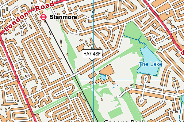 HA7 4SF map - OS VectorMap District (Ordnance Survey) HA7 4SF map - OS VectorMap District (Ordnance Survey)