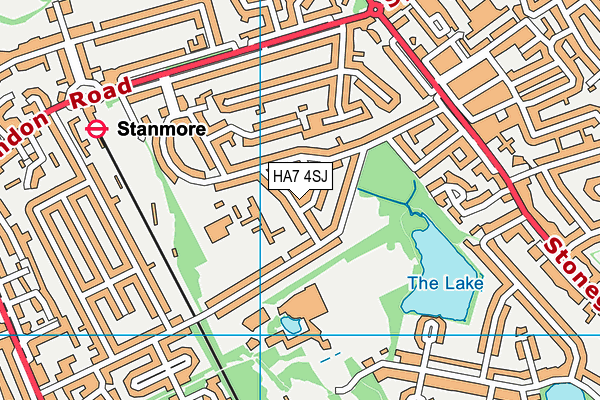 HA7 4SJ map - OS VectorMap District (Ordnance Survey) HA7 4SJ map - OS VectorMap District (Ordnance Survey)