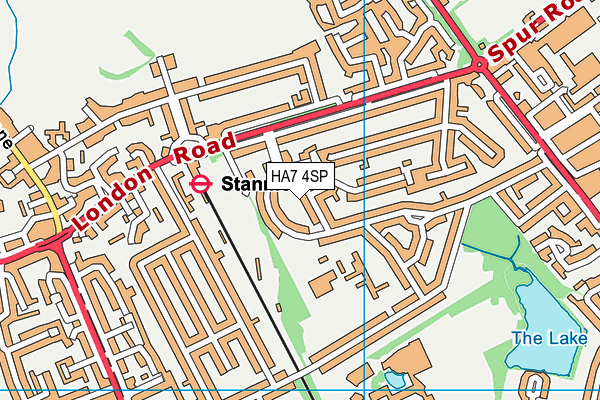 HA7 4SP map - OS VectorMap District (Ordnance Survey) HA7 4SP map - OS VectorMap District (Ordnance Survey)