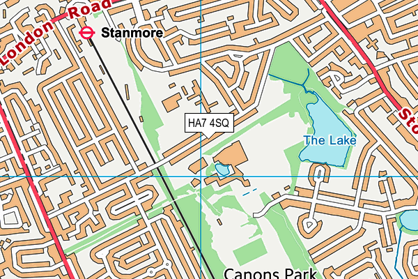 HA7 4SQ map - OS VectorMap District (Ordnance Survey) HA7 4SQ map - OS VectorMap District (Ordnance Survey)