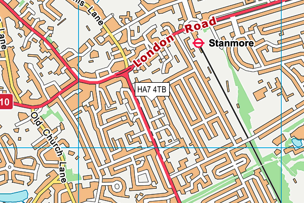 HA7 4TB map - OS VectorMap District (Ordnance Survey) HA7 4TB map - OS VectorMap District (Ordnance Survey)
