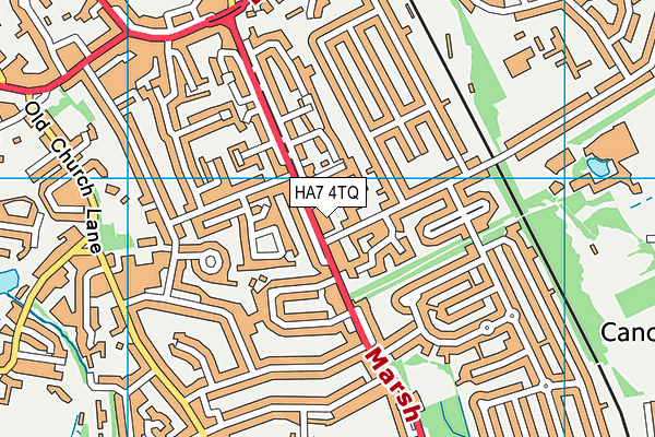 HA7 4TQ map - OS VectorMap District (Ordnance Survey) HA7 4TQ map - OS VectorMap District (Ordnance Survey)