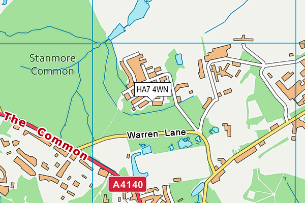 HA7 4WN map - OS VectorMap District (Ordnance Survey) HA7 4WN map - OS VectorMap District (Ordnance Survey)