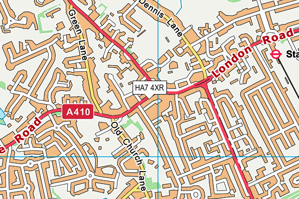 HA7 4XR map - OS VectorMap District (Ordnance Survey) HA7 4XR map - OS VectorMap District (Ordnance Survey)