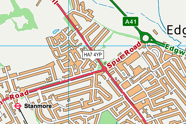 HA7 4YP map - OS VectorMap District (Ordnance Survey) HA7 4YP map - OS VectorMap District (Ordnance Survey)