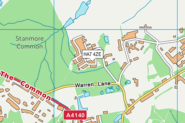 HA7 4ZE map - OS VectorMap District (Ordnance Survey) HA7 4ZE map - OS VectorMap District (Ordnance Survey)