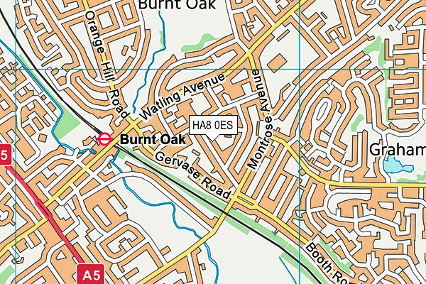 HA8 0ES map - OS VectorMap District (Ordnance Survey) HA8 0ES map - OS VectorMap District (Ordnance Survey)
