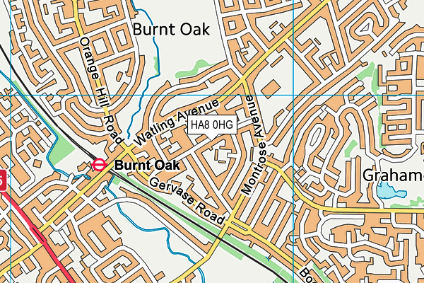 HA8 0HG map - OS VectorMap District (Ordnance Survey) HA8 0HG map - OS VectorMap District (Ordnance Survey)