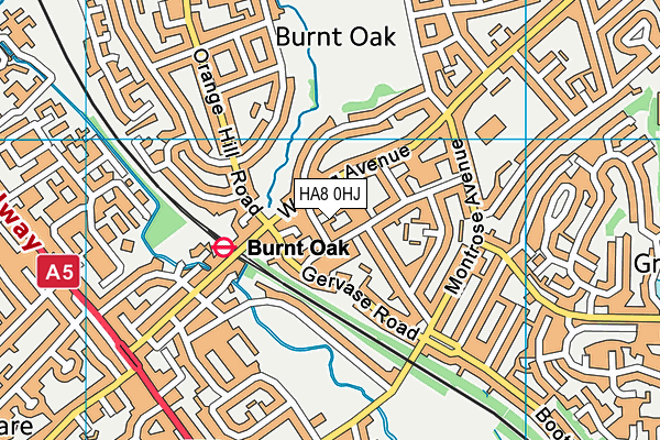 HA8 0HJ map - OS VectorMap District (Ordnance Survey) HA8 0HJ map - OS VectorMap District (Ordnance Survey)