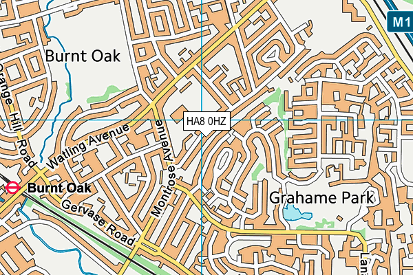 HA8 0HZ map - OS VectorMap District (Ordnance Survey) HA8 0HZ map - OS VectorMap District (Ordnance Survey)