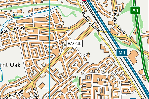HA8 0JL map - OS VectorMap District (Ordnance Survey) HA8 0JL map - OS VectorMap District (Ordnance Survey)