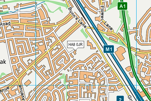 HA8 0JR map - OS VectorMap District (Ordnance Survey) HA8 0JR map - OS VectorMap District (Ordnance Survey)