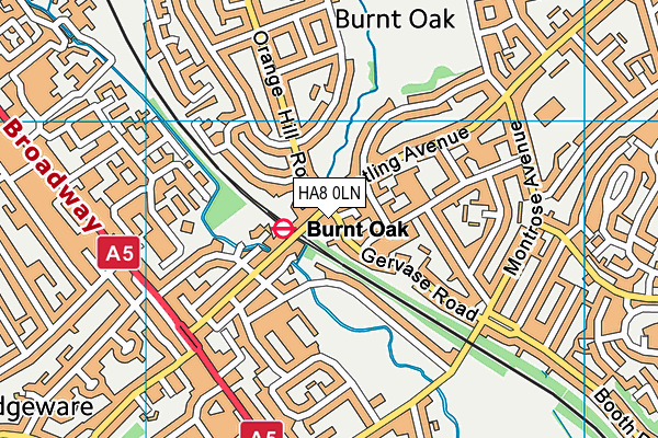 HA8 0LN map - OS VectorMap District (Ordnance Survey) HA8 0LN map - OS VectorMap District (Ordnance Survey)