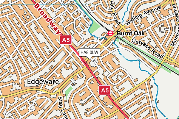 HA8 0LW map - OS VectorMap District (Ordnance Survey) HA8 0LW map - OS VectorMap District (Ordnance Survey)