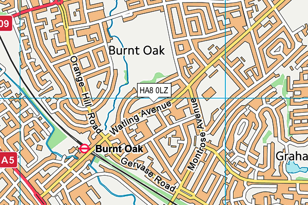 HA8 0LZ map - OS VectorMap District (Ordnance Survey) HA8 0LZ map - OS VectorMap District (Ordnance Survey)