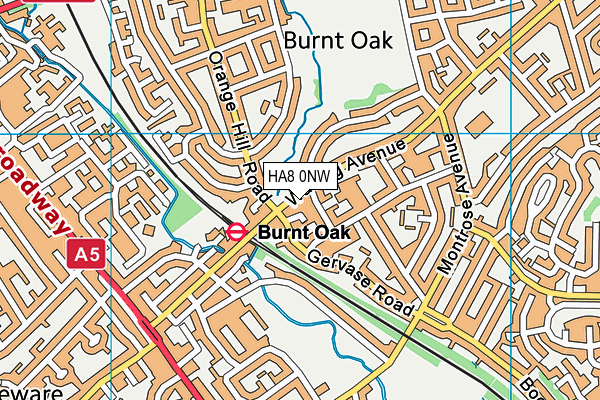 HA8 0NW map - OS VectorMap District (Ordnance Survey) HA8 0NW map - OS VectorMap District (Ordnance Survey)