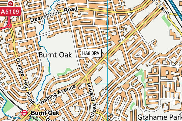 HA8 0PA map - OS VectorMap District (Ordnance Survey) HA8 0PA map - OS VectorMap District (Ordnance Survey)