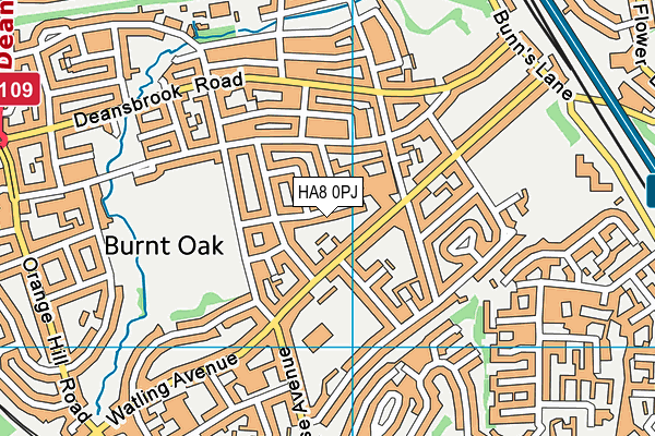 HA8 0PJ map - OS VectorMap District (Ordnance Survey) HA8 0PJ map - OS VectorMap District (Ordnance Survey)