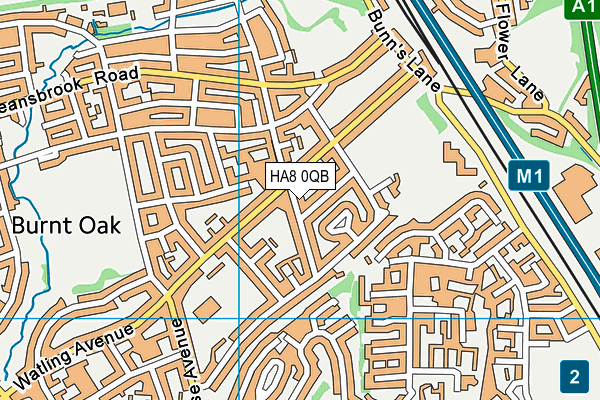 HA8 0QB map - OS VectorMap District (Ordnance Survey) HA8 0QB map - OS VectorMap District (Ordnance Survey)