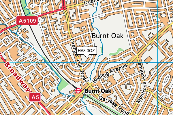 HA8 0QZ map - OS VectorMap District (Ordnance Survey) HA8 0QZ map - OS VectorMap District (Ordnance Survey)