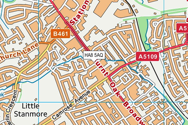 HA8 5AQ map - OS VectorMap District (Ordnance Survey) HA8 5AQ map - OS VectorMap District (Ordnance Survey)