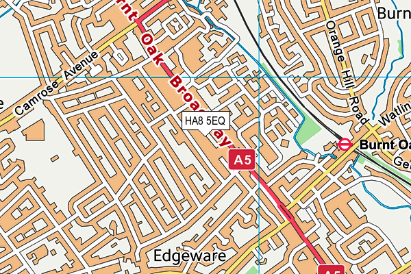 HA8 5EQ map - OS VectorMap District (Ordnance Survey) HA8 5EQ map - OS VectorMap District (Ordnance Survey)