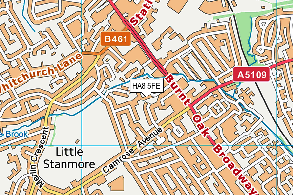 HA8 5FE map - OS VectorMap District (Ordnance Survey) HA8 5FE map - OS VectorMap District (Ordnance Survey)